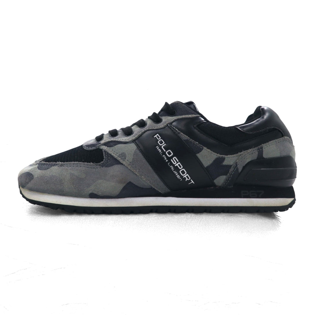 POLO SPORT RALPH LAUREN スレイトン SLATON SPORT スニーカー 27.5cm グレー カモフラ 迷彩 スエード 11501