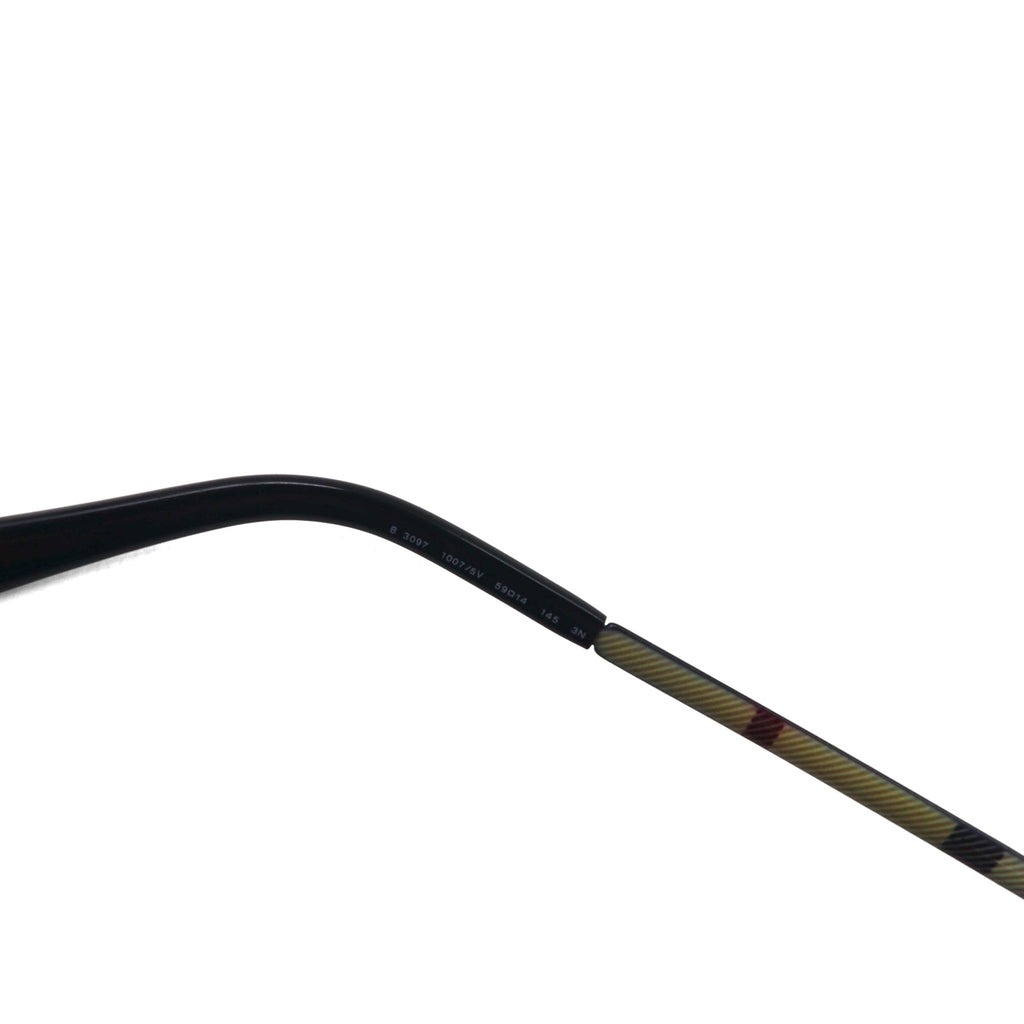 BURBERRY ダブルブリッジ ティアドロップ サングラス メタルフレーム B3097 1007/5V 59-14 145 3N ノバチェック イタリア製