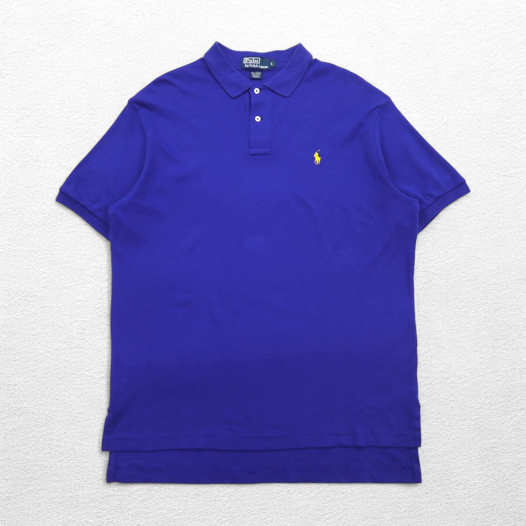 Polo by Ralph Lauren 90年代 ポロシャツ L ブルー コットン スモールポニー刺繍