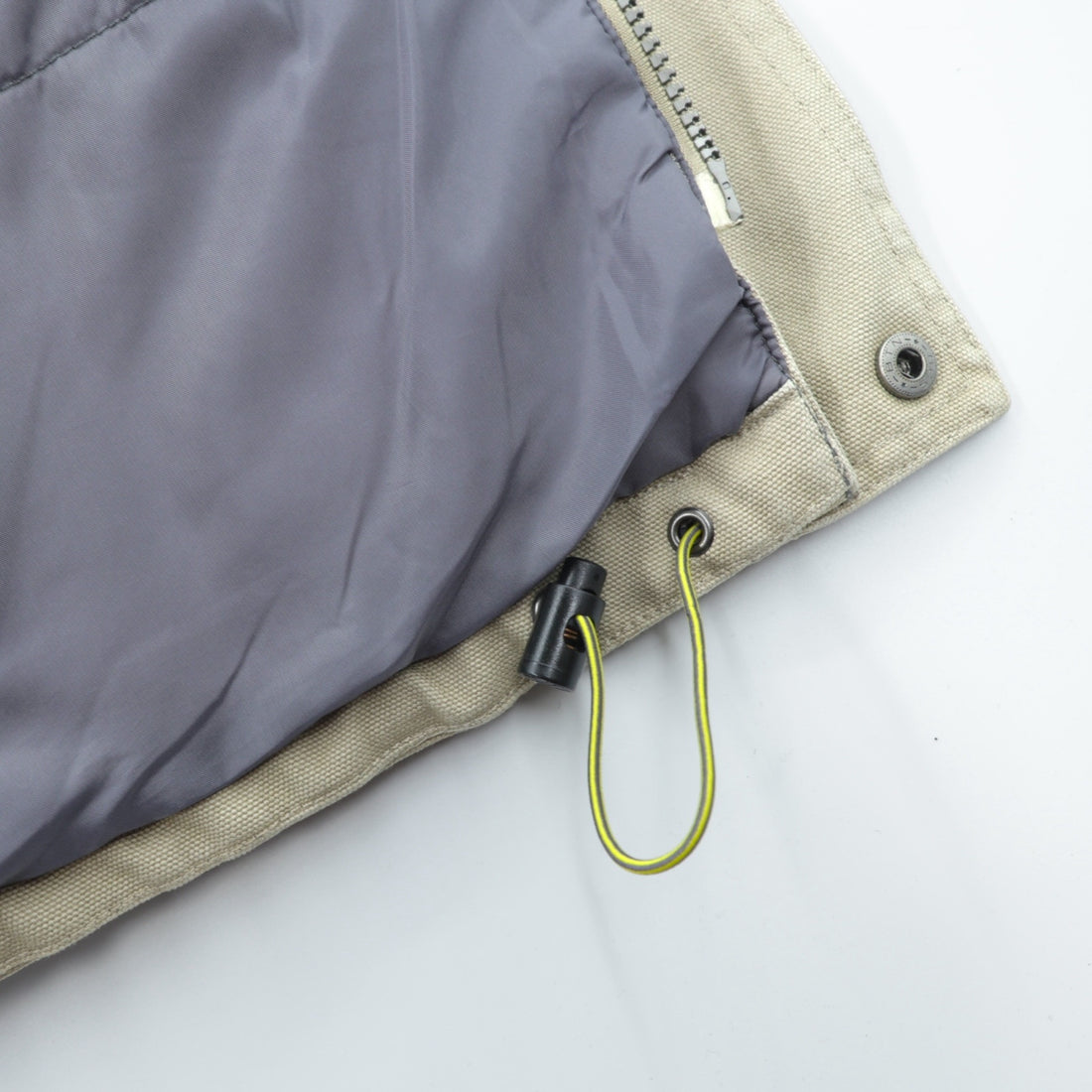 Columbia Coverall XL Duck Padded Work Jacket, Beige, Corduroy Collar, Detachable Hood, PM5028
