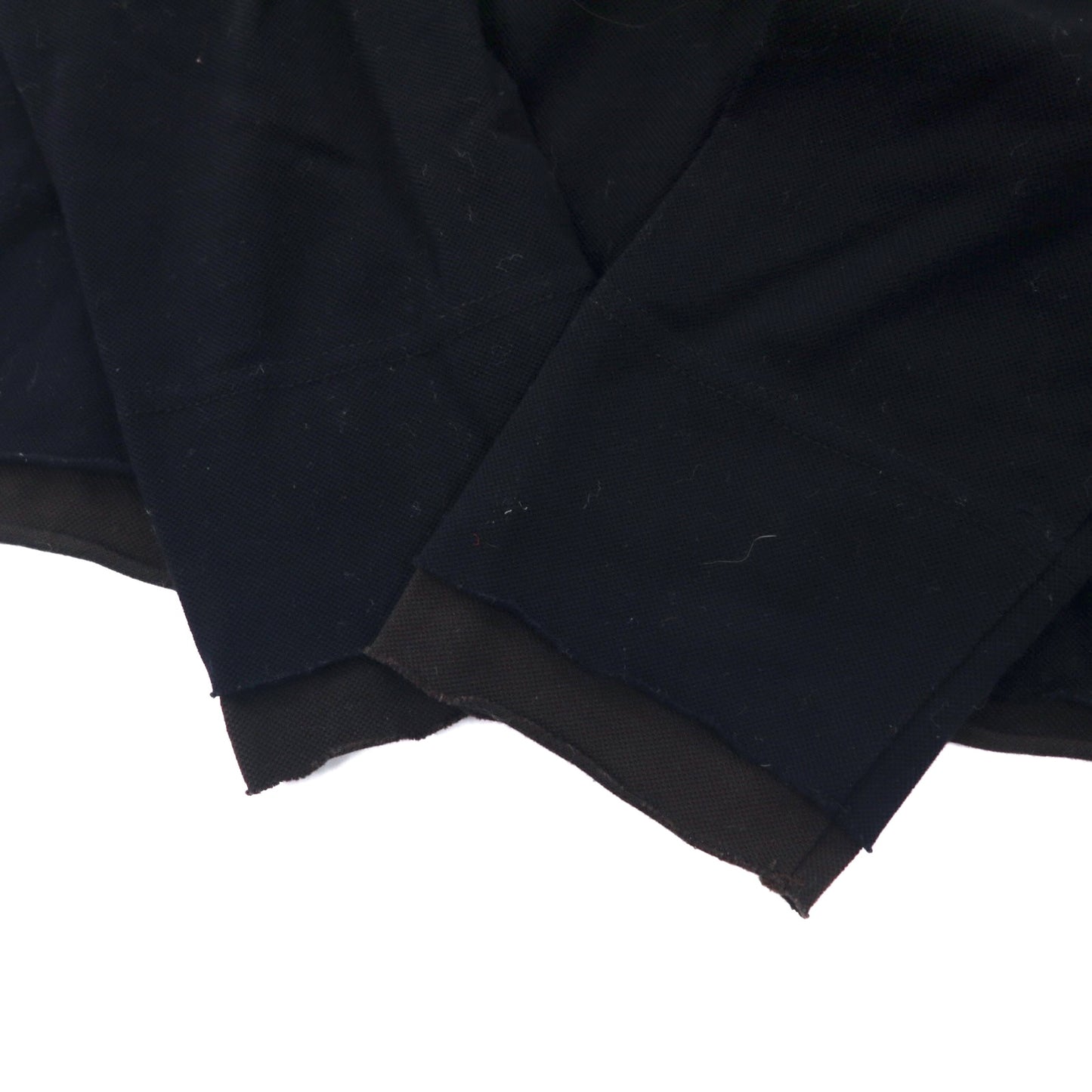 Paul Smith COLLECTION オープンカラー 長袖 ポロシャツ M ブラック コットン 鹿の子 レイヤードデザイン 日本製