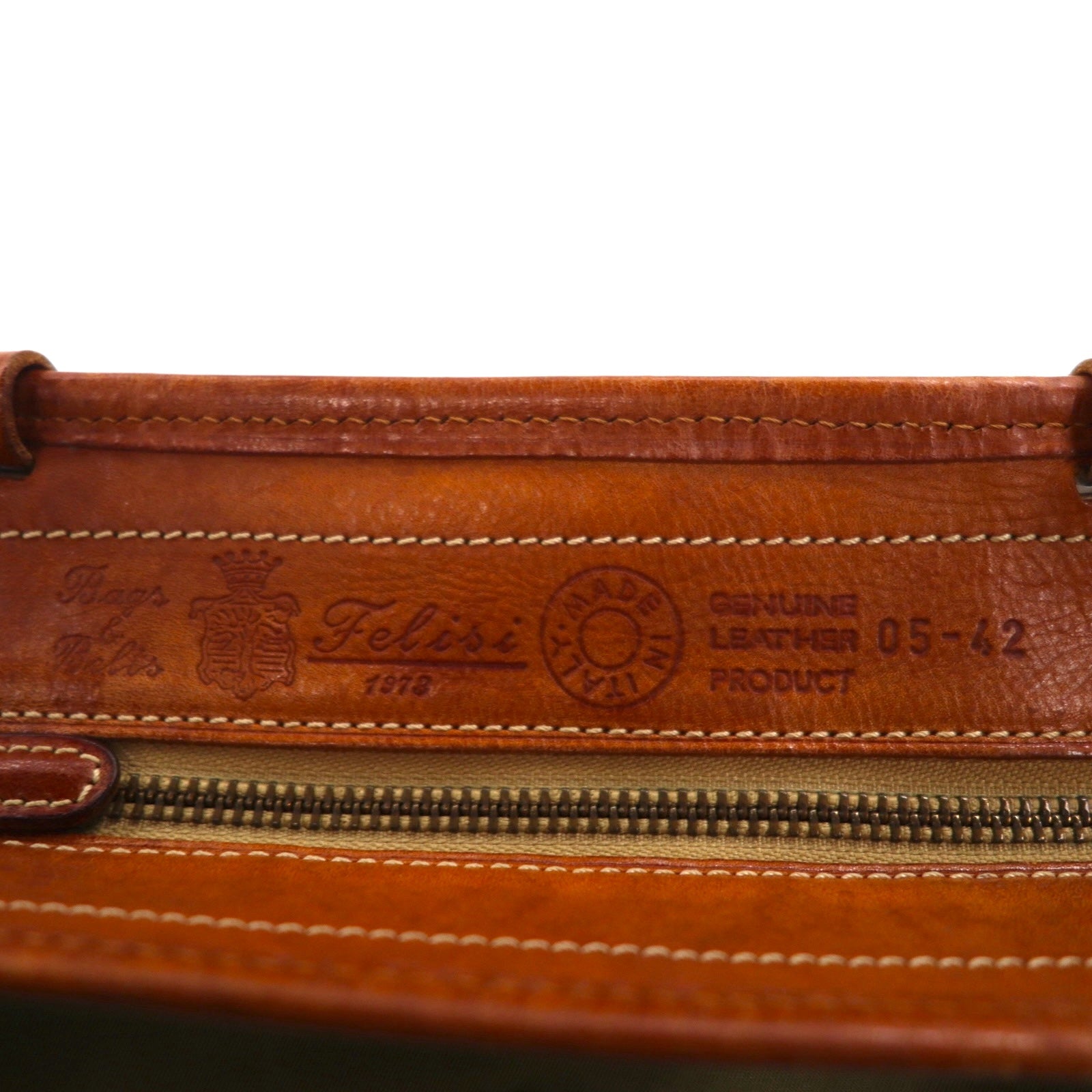 Felisi Leather-trimmed Nylon Tote Bag, Khaki, 05-42, Made in Italy