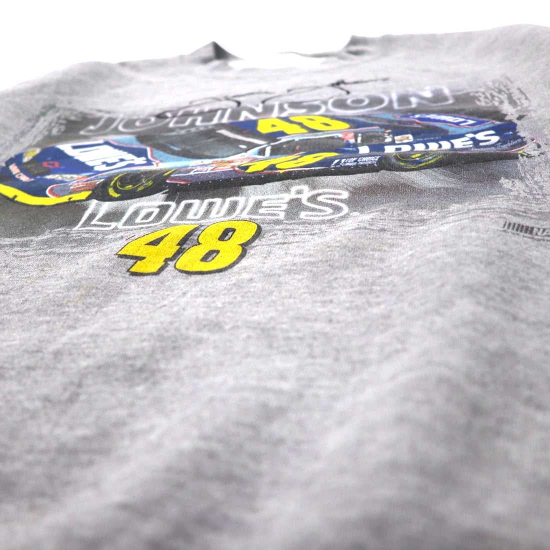 NASCAR Racing Car Print Sweatshirt, Medium, Grey, Cotton, JOHNSON LOWE'S