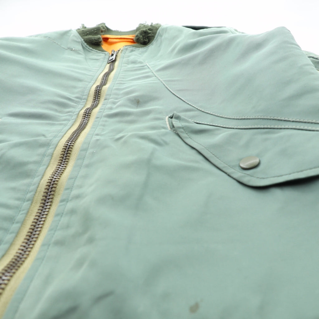 Japan Vintage Flight Jacket Inpaichthys kerri MA-1 ダメージ加工 フライトジャケット S カーキ 日本製