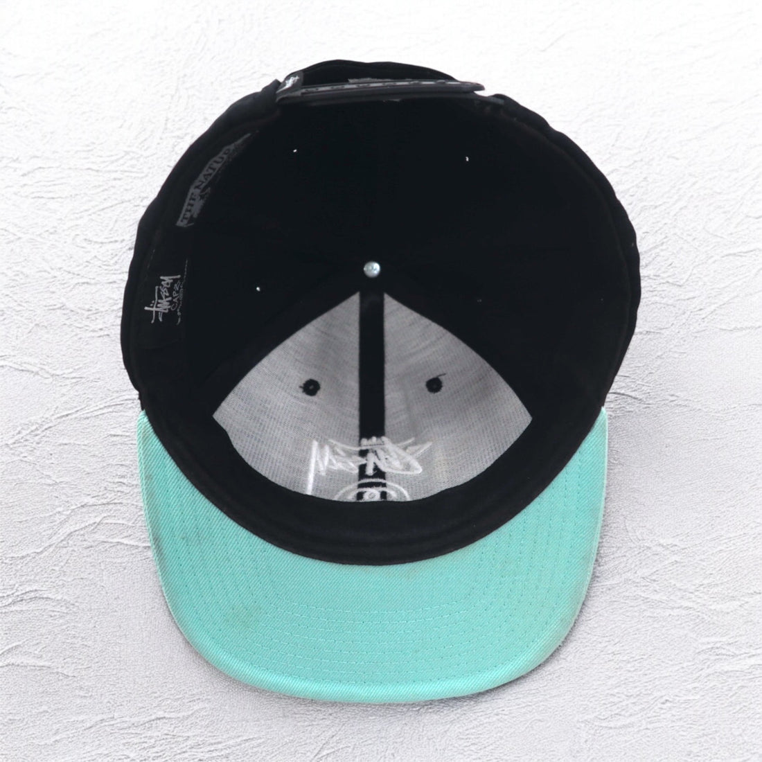stussy CAPZ × STARTER ベースボールキャップ スナップバック FREE ブラック アクリル ウール シャネルロゴ