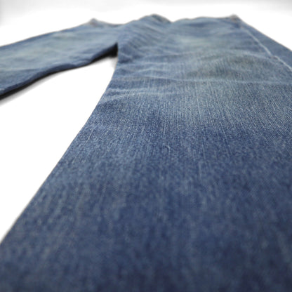 Polo Ralph Lauren denim pants, straight-leg jeans, size L, indigo, leather patch, button fly