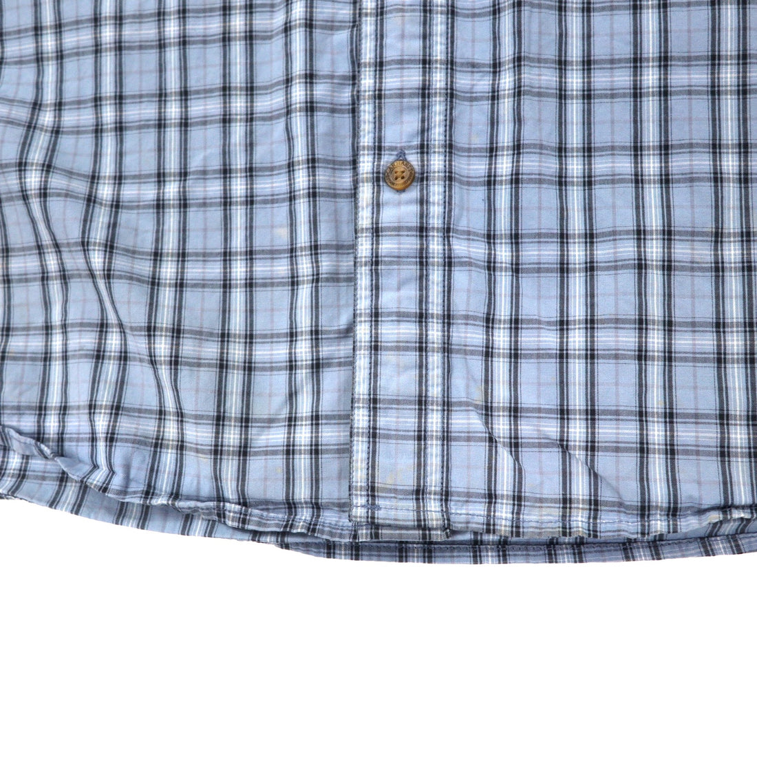 Carhartt Relaxed Fit Short Sleeve Shirt XL TALL Blue Check Cotton Big Size