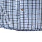 Carhartt Relaxed Fit Short Sleeve Shirt XL TALL Blue Check Cotton Big Size