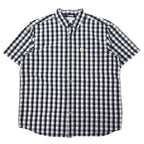 日本然リトテ-古着オンライン-carhartt リラックスフィット 半袖シャツ XL ブラック チェック コットン ビッグサイズ-carhartt Relaxed Fit Short Sleeve Shirt XL Black Checked Cotton Big Size