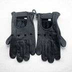 Vintage Leather Glove ドライビング グローブ 手袋 L ブラック レザー