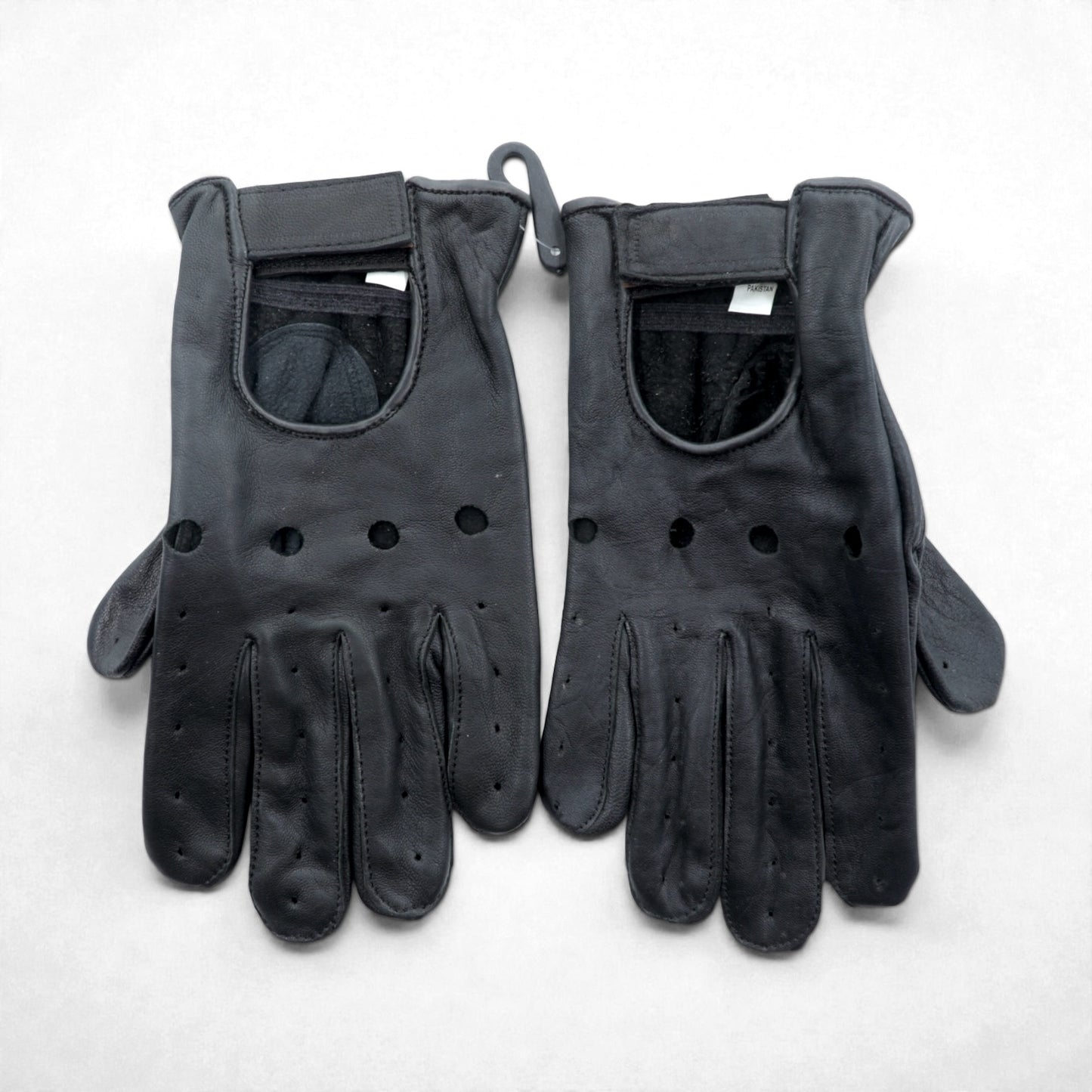 Vintage Leather Glove ドライビング グローブ 手袋 L ブラック レザー