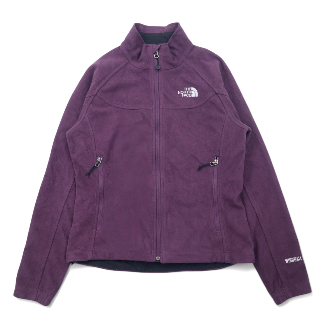 日本然リトテ-古着オンライン-THE NORTH FACE フルジップ WINDWALL フリースジャケット M パープル ポリエステル-THE NORTH FACE Full Zip WINDWALL Fleece Jacket M Purple Polyester
