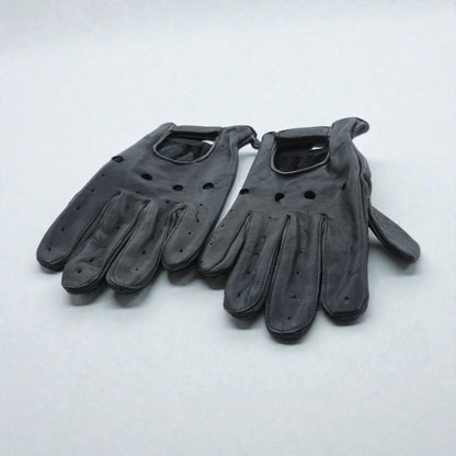 Vintage Leather Glove ドライビング グローブ 手袋 L ブラック レザー