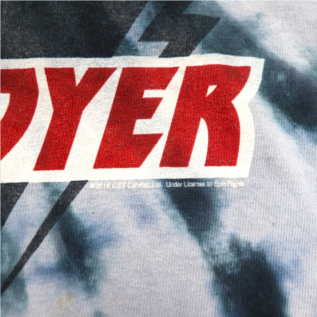 KISS キッス DESTROYER '76 バンド Tシャツ M ブルー タイダイ コットン LIQUID BLUE