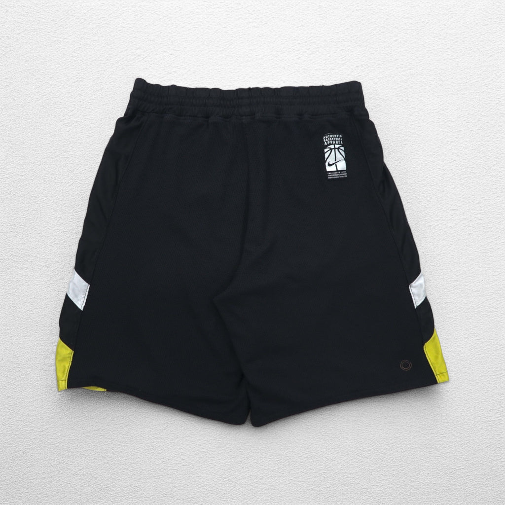 NIKE 00年代 ゲーム ショートパンツ ハーフパンツ L ブラック イエロー サイドライン スウォッシュ