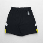 NIKE 00年代 ゲーム ショートパンツ ハーフパンツ L ブラック イエロー サイドライン スウォッシュ