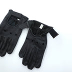 Vintage Leather Glove ドライビング グローブ 手袋 L ブラック レザー