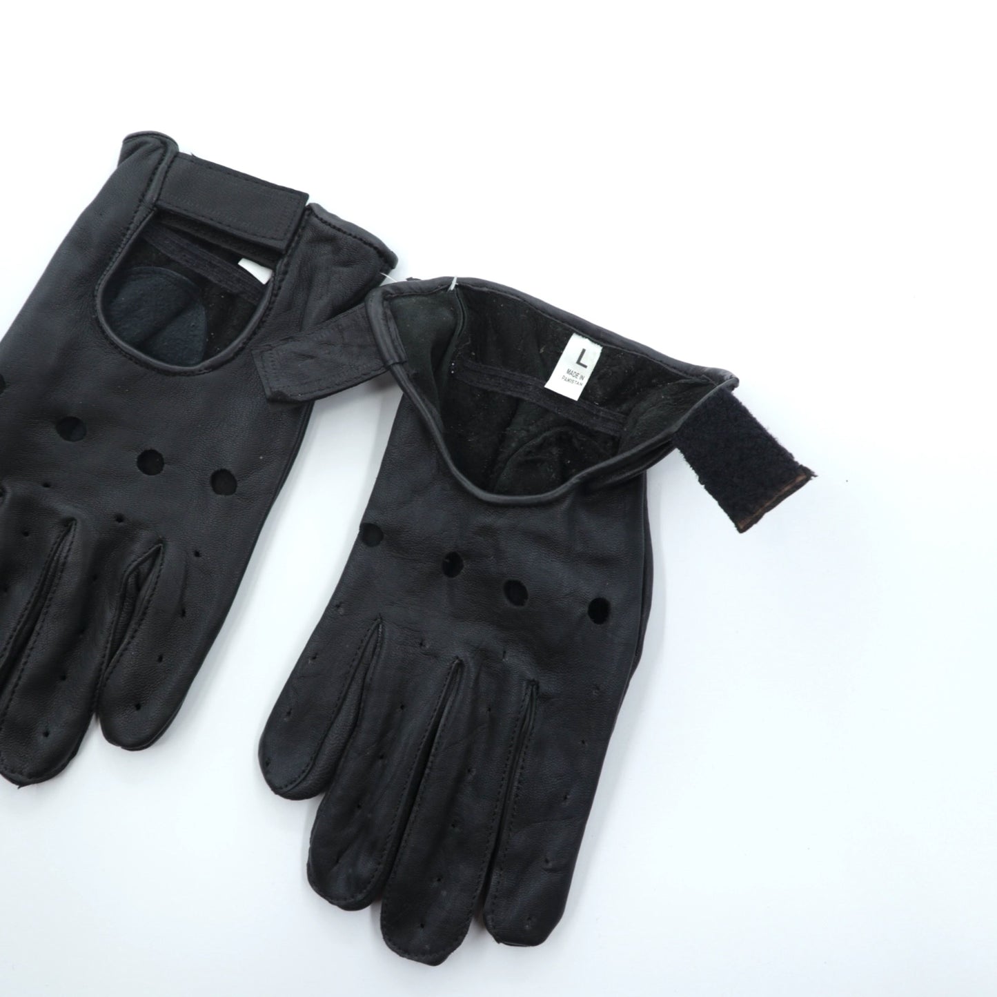Vintage Leather Glove ドライビング グローブ 手袋 L ブラック レザー