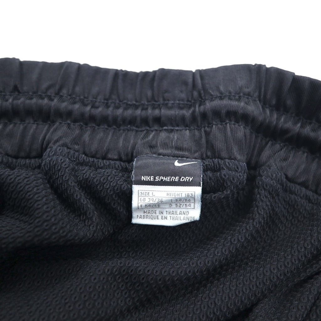 NIKE 00年代 ゲーム ショートパンツ ハーフパンツ L ブラック イエロー サイドライン スウォッシュ