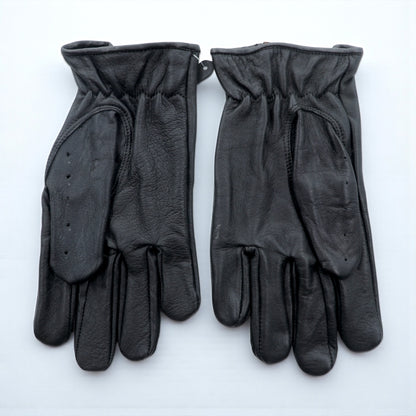 Vintage Leather Glove ドライビング グローブ 手袋 L ブラック レザー