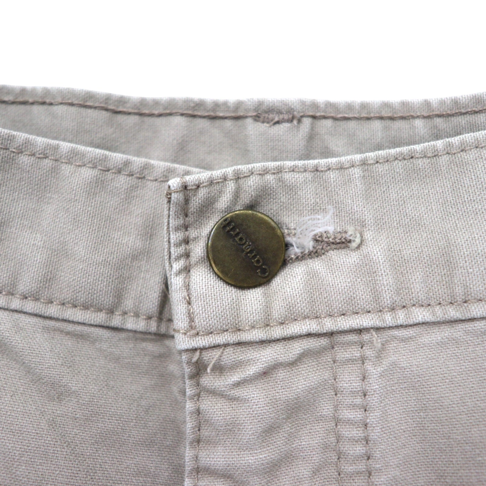 Carhartt Duck Work Shorts, Size 36, Beige, Cotton, B145, Made in Mexico
