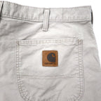 Carhartt Duck Work Shorts, Size 36, Beige, Cotton, B145, Made in Mexico