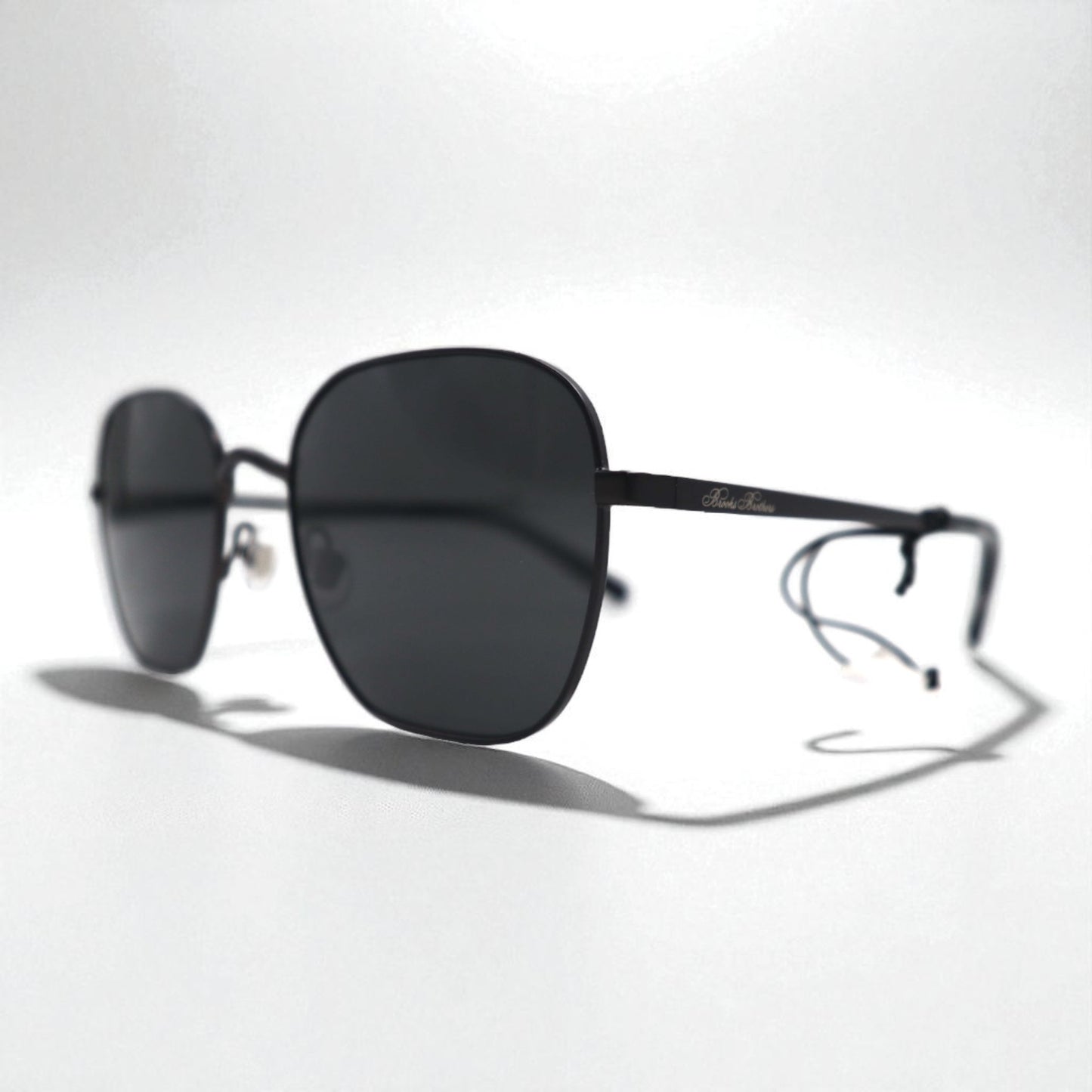 Brooks Brothers Gunmetal Square Metal Frame Sunglasses BB4066 103587 55-19 145 3N Unused