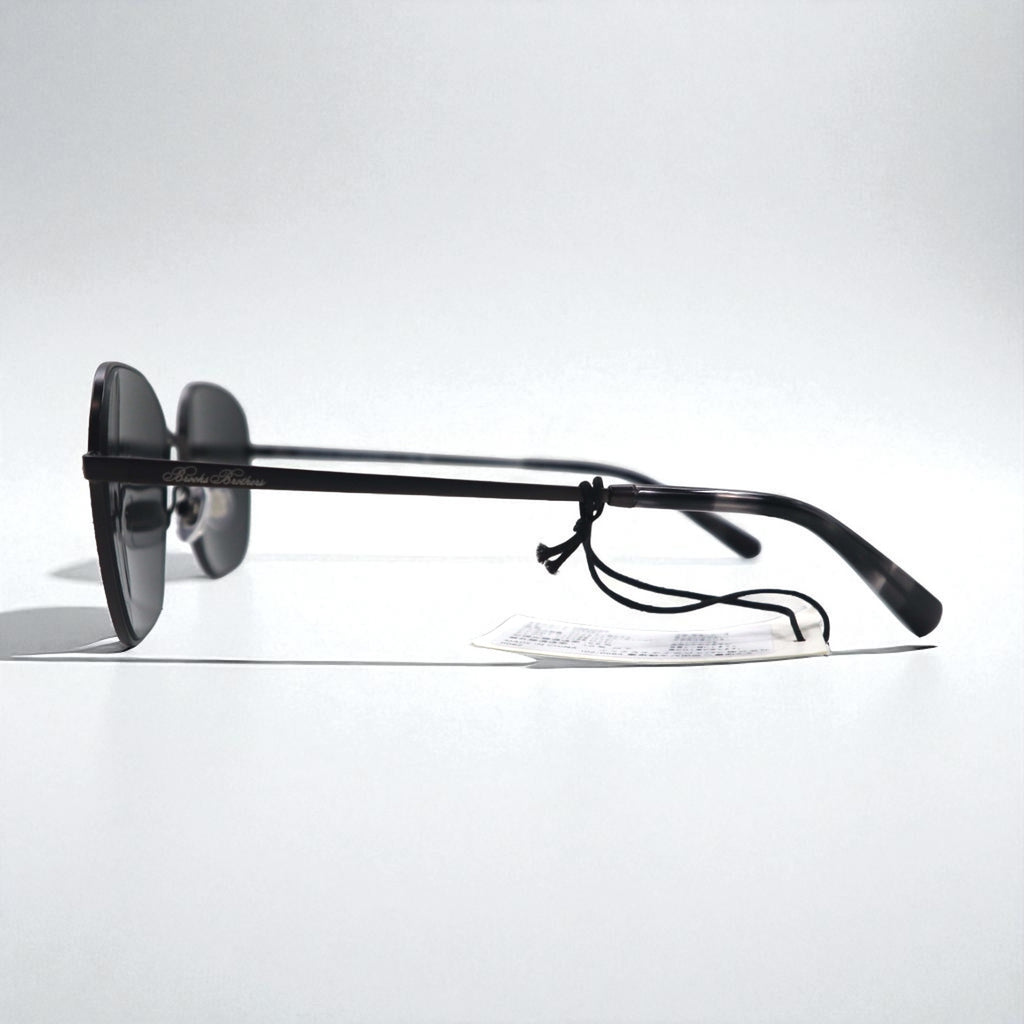 Brooks Brothers Gunmetal Square Metal Frame Sunglasses BB4066 103587 55-19 145 3N Unused