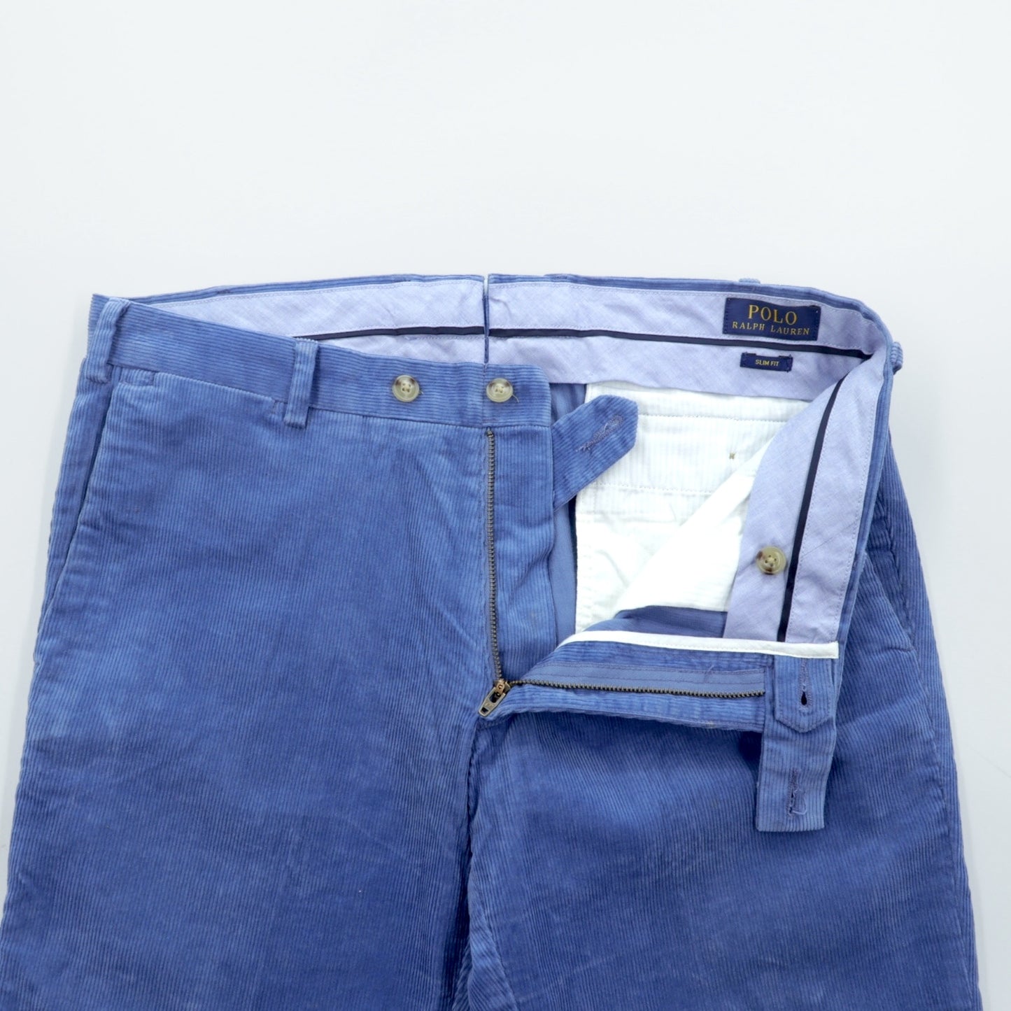 Polo Ralph Lauren コーデュロイ チノパンツ スラックス M ブルー スリムフィット SLIM FIT