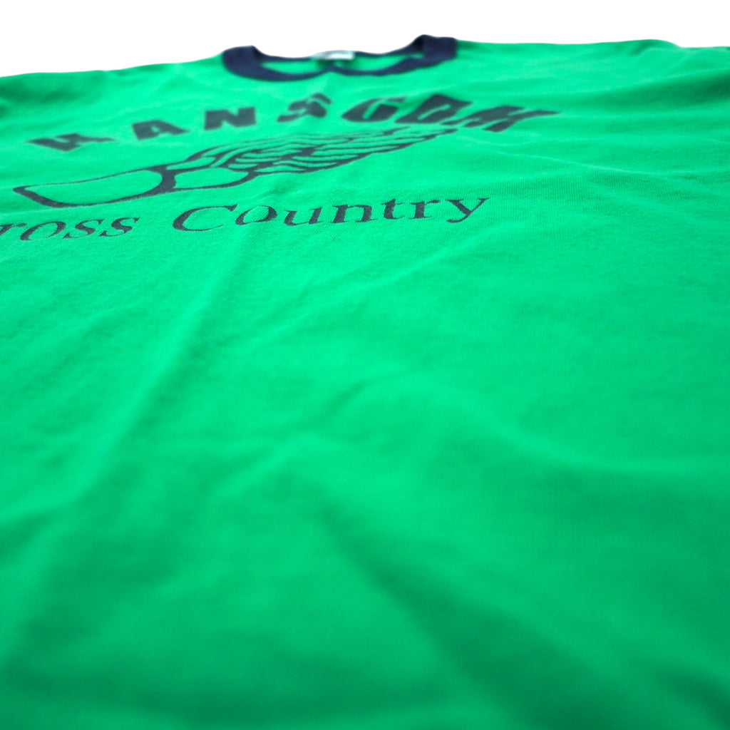 GILDAN Ringer T-shirt XL Green Cotton HANSCOM