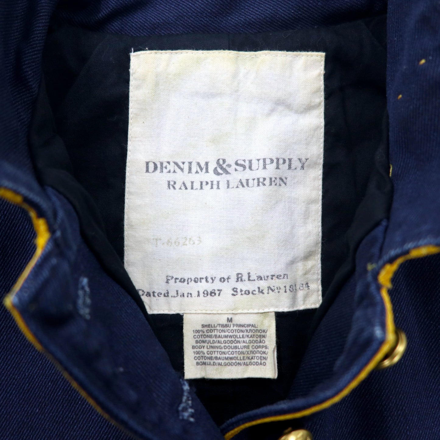 DENIM & SUPPLY RALPH LAUREN ナポレオンジャケット M ネイビー コットン ミリタリー 金ボタン