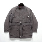THE SCOTCH HOUSE 中綿 サファリジャケット XL ベルト付き ライナー着脱 スタンドカラー 4ポケット