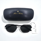 Brooks Brothers Gunmetal Square Metal Frame Sunglasses BB4066 103587 55-19 145 3N Unused