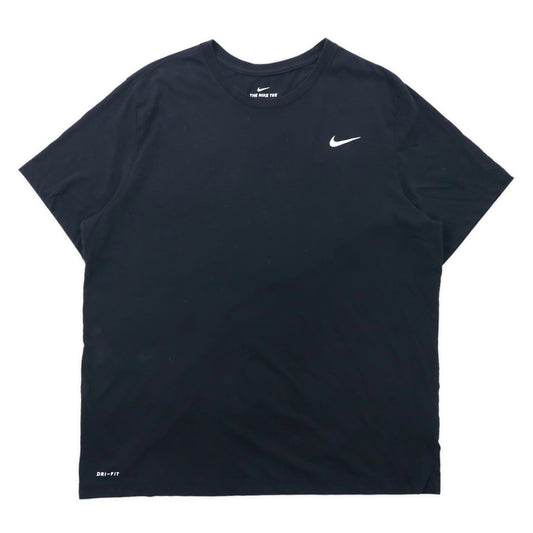 NIKE ワンポイントロゴTシャツ XXL ブラック コットン DRI-FIT ビッグサイズ