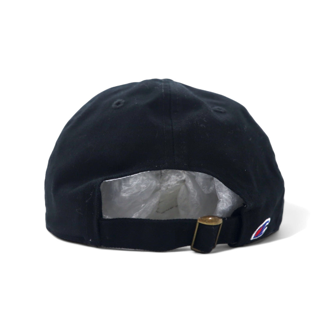 Champion スクリプトロゴ 6パネルキャップ OSFA アジャスタブル ブラック コットン