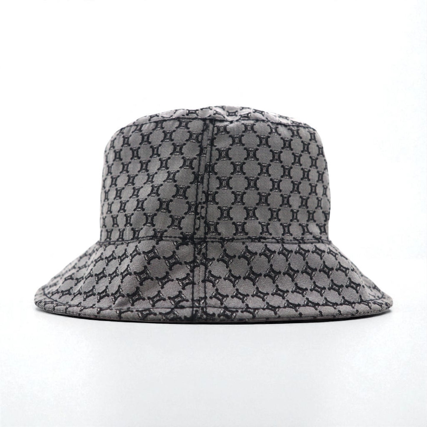 CELINE マカダム モノグラム 総柄 バケットハット L グレー イタリア製