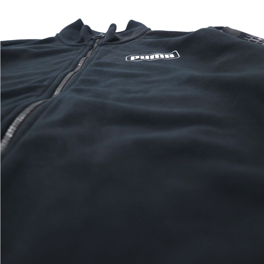 PUMA Track Jacket Jersey L Black Cotton Rebel Camo Full-Zip 587058-01