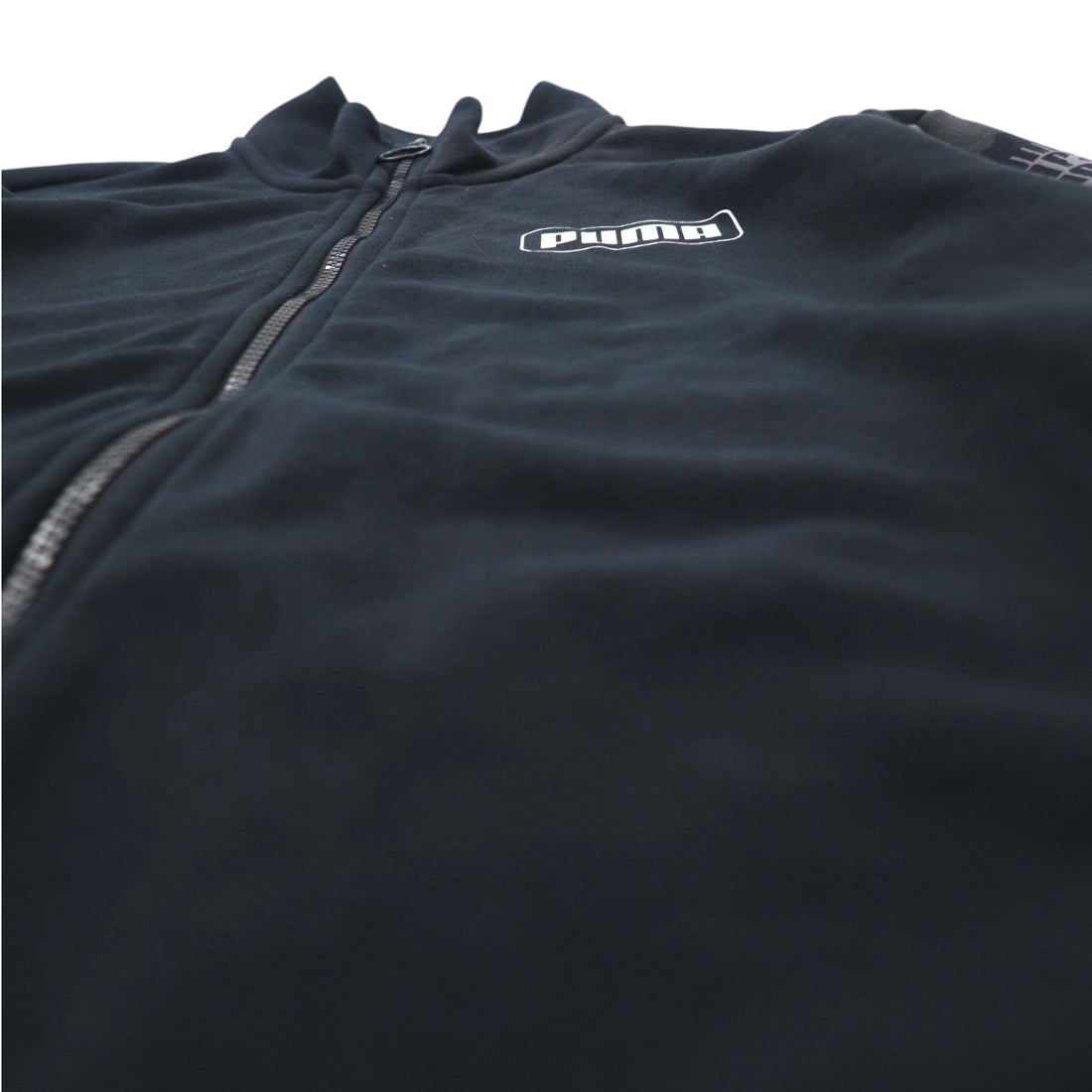 PUMA Track Jacket Jersey L Black Cotton Rebel Camo Full-Zip 587058-01