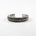 Vintage Sterling Silver Bracelet バングル カフ ブレスレット シルバー 編み込み イントレチャート メッシュ
