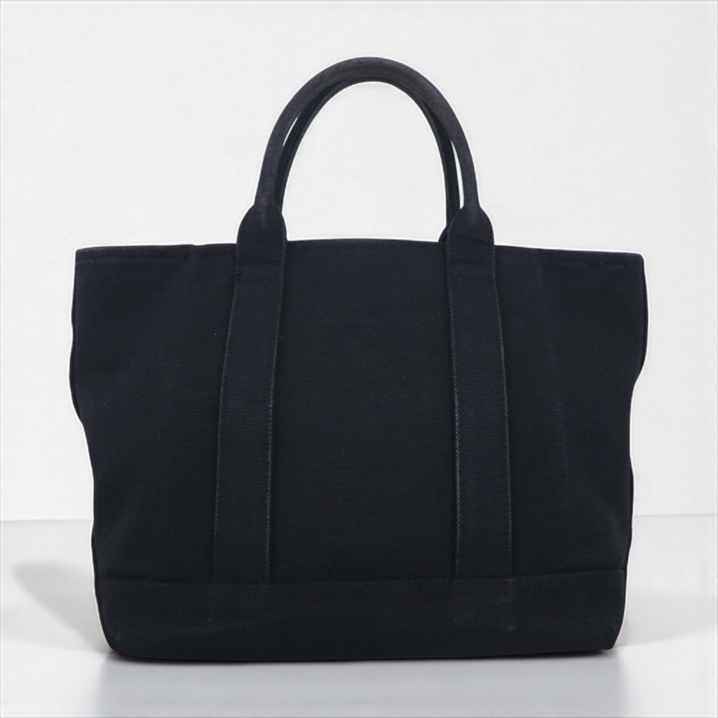 Ralph Lauren Big Pony Embroidered Canvas Tote Bag in Black Cotton