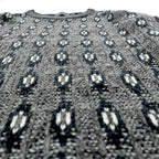 90s USA Vintage Jacquard Knit DAVID TAYLOR 総柄 ジャガード ニット セーター XL グレー 90年代 USA製
