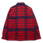 LAUREN RALPH LAUREN 90年代 フルジップ フランネルシャツ ジャケット M レッド ラムウール タータンチェック