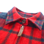 LAUREN RALPH LAUREN 90年代 フルジップ フランネルシャツ ジャケット M レッド ラムウール タータンチェック
