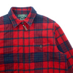 LAUREN RALPH LAUREN 90年代 フルジップ フランネルシャツ ジャケット M レッド ラムウール タータンチェック