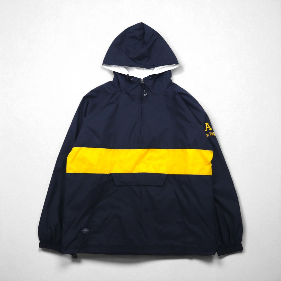 90s USA Vintage Anorak Parka CHARLES RIVER ハーフジップ アノラックパーカー ナイロンジャケット L ネイビー IDEALジップ