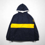 90s USA Vintage Anorak Parka CHARLES RIVER ハーフジップ アノラックパーカー ナイロンジャケット L ネイビー IDEALジップ