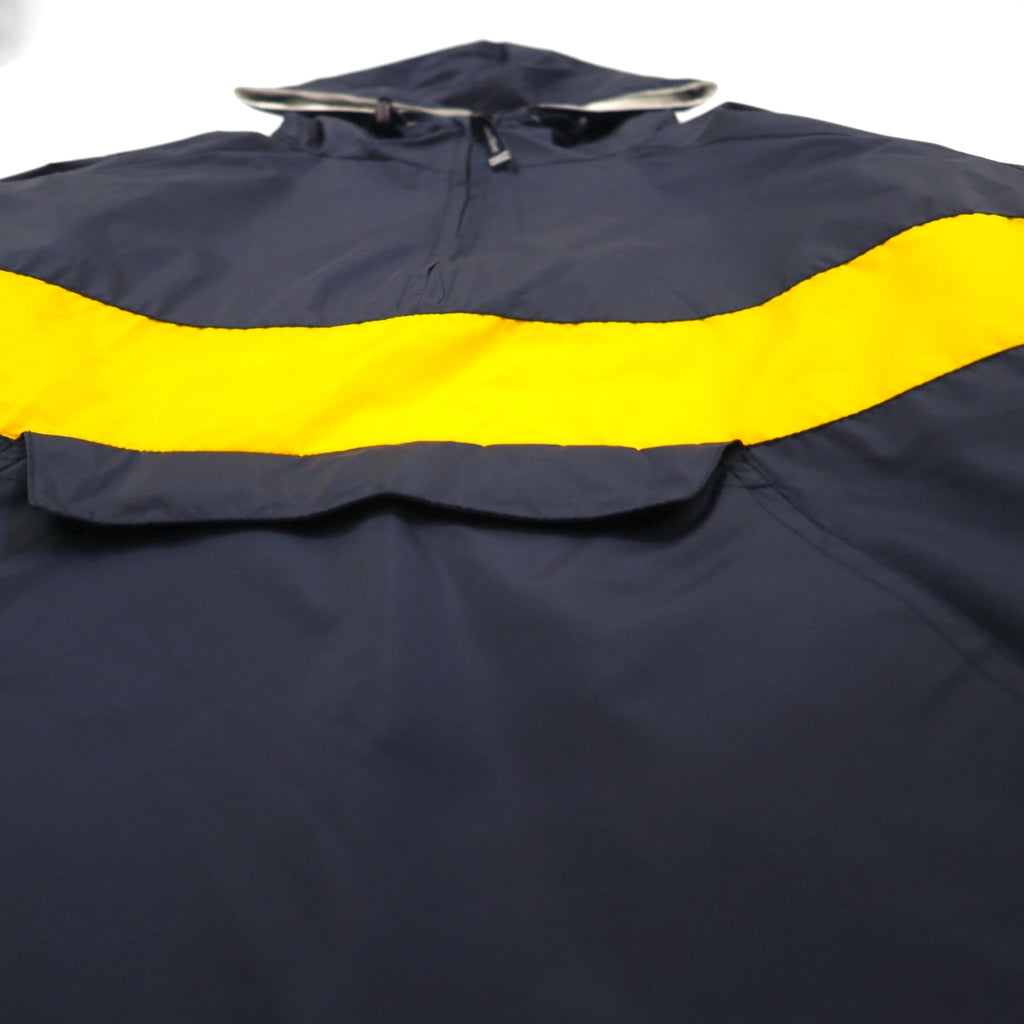90s USA Vintage Anorak Parka CHARLES RIVER ハーフジップ アノラックパーカー ナイロンジャケット L ネイビー IDEALジップ
