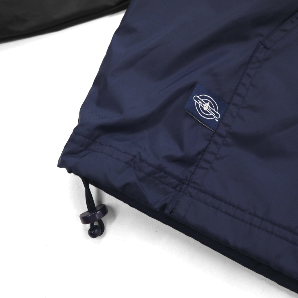 90s USA Vintage Anorak Parka CHARLES RIVER ハーフジップ アノラックパーカー ナイロンジャケット L ネイビー IDEALジップ