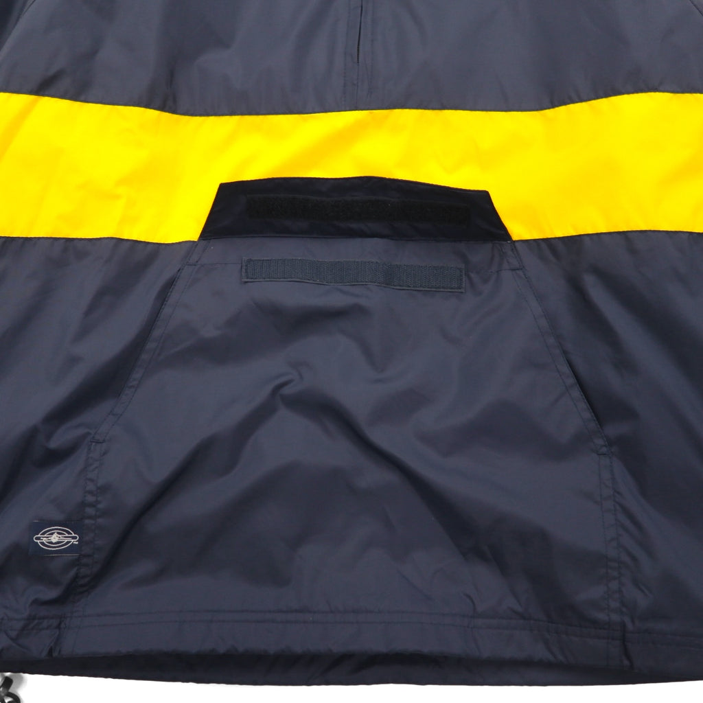 90s USA Vintage Anorak Parka CHARLES RIVER ハーフジップ アノラックパーカー ナイロンジャケット L ネイビー IDEALジップ