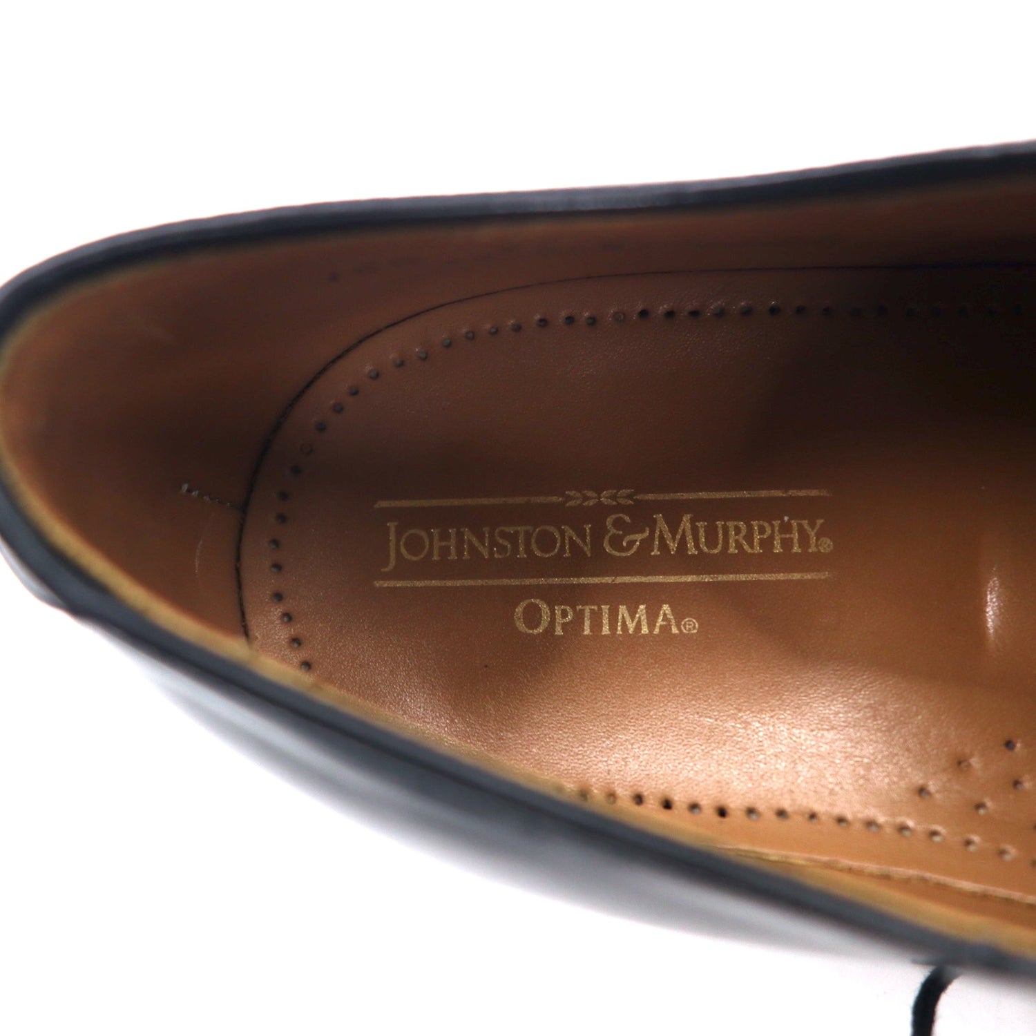 JOHNSTON & MURPHY USA Made OPTIMA straight tip Dress Shoes US10.5 Black  Leather Calfskin Melton Cap Toe Black Calfskin 22-2981 – 日本然リトテ